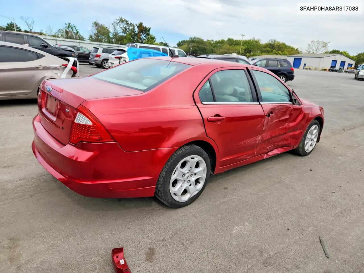 2010 FORD FUSION VIN 3FAHP0HA8AR317088 — фото 3