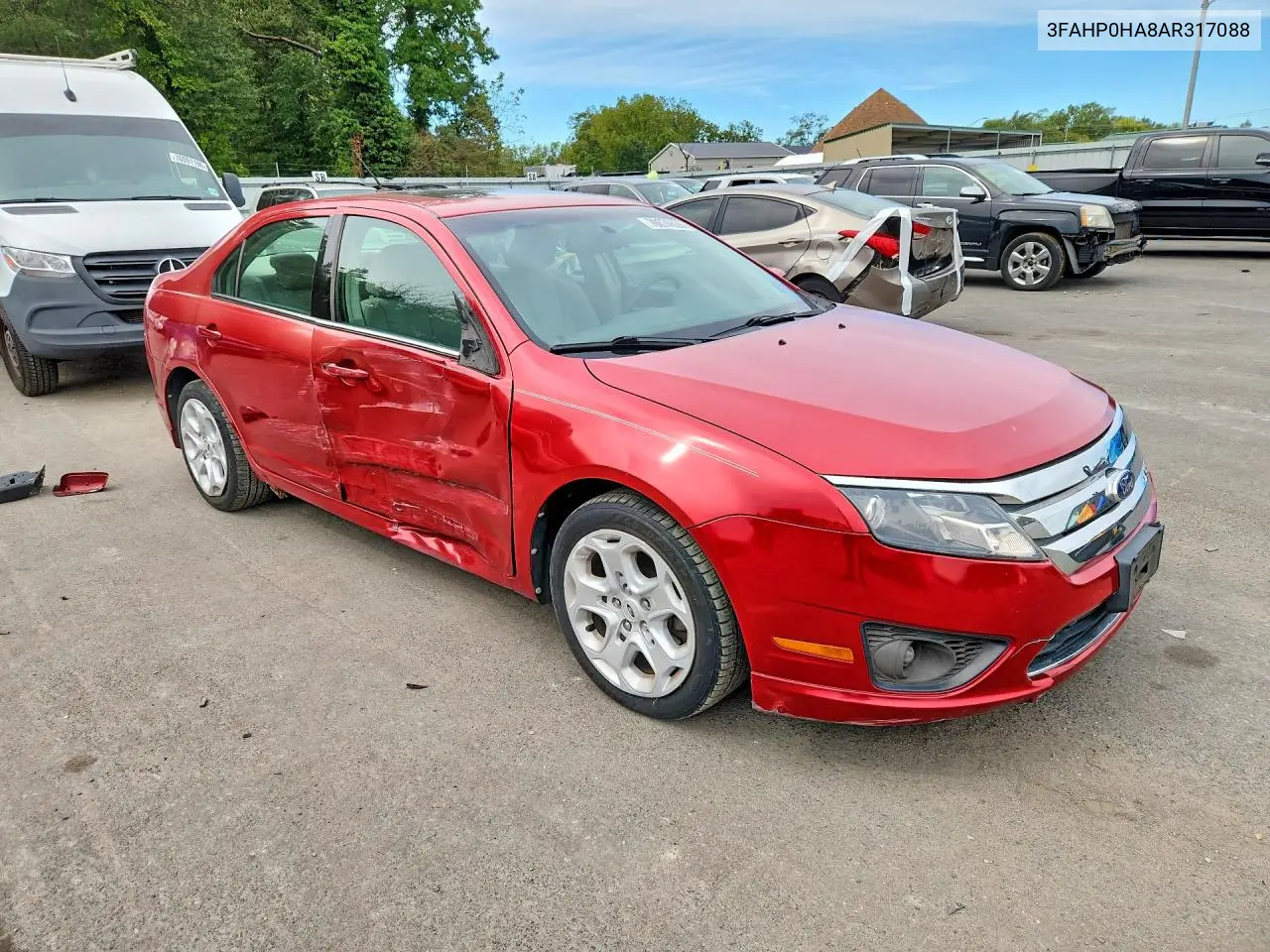 2010 FORD FUSION VIN 3FAHP0HA8AR317088 — фото 4