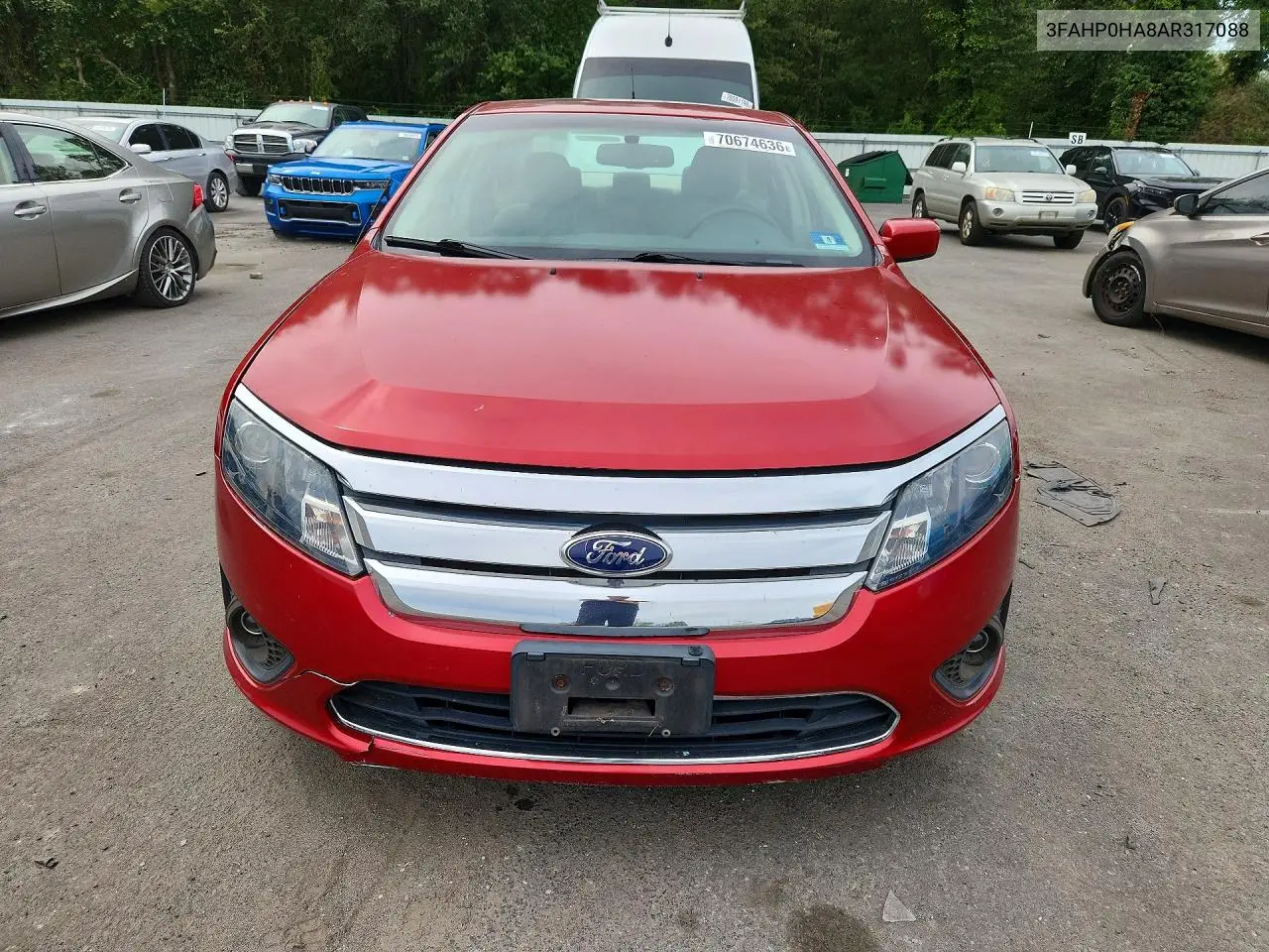 2010 FORD FUSION VIN 3FAHP0HA8AR317088 — фото 5