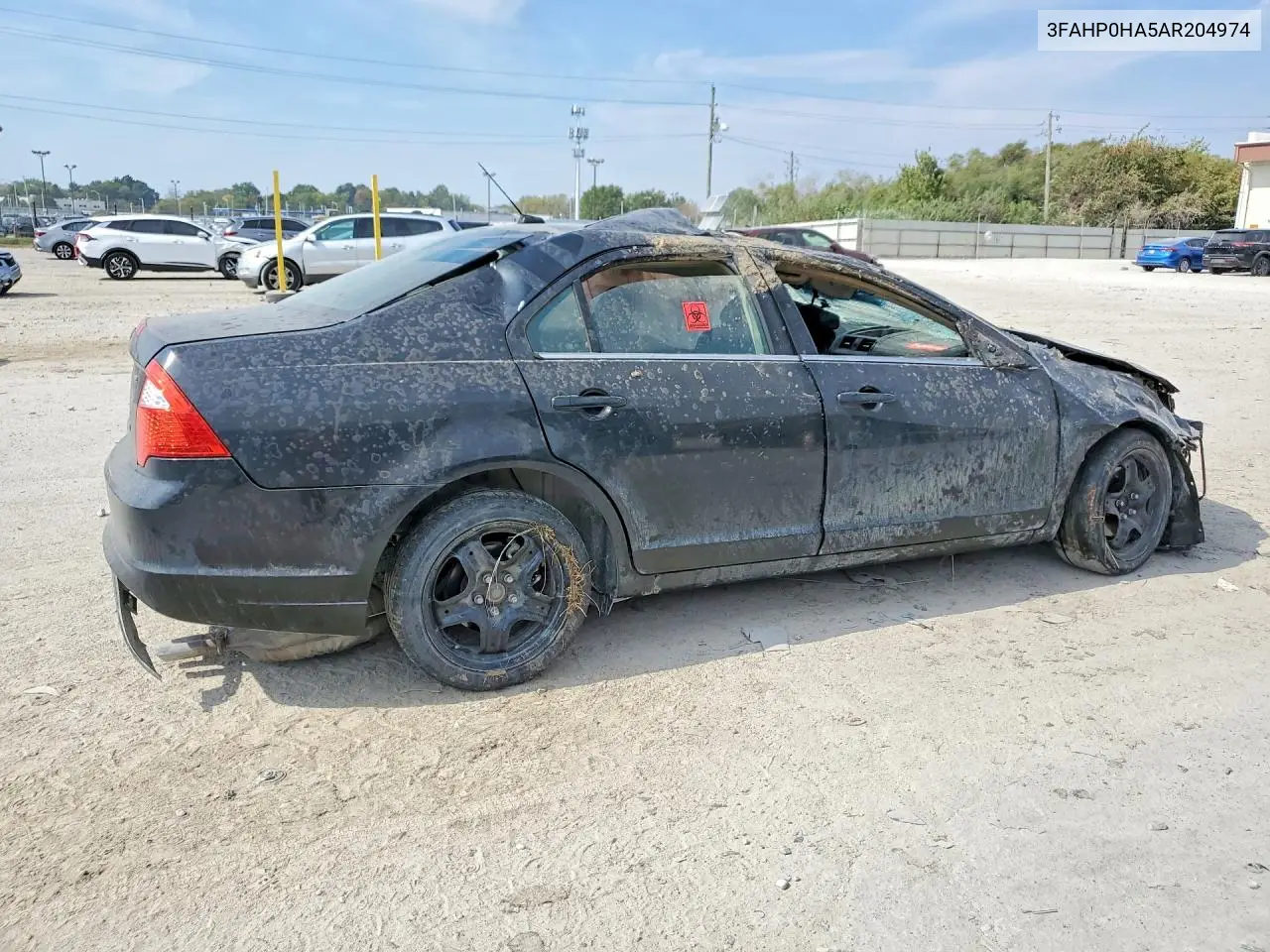 2010 FORD FUSION VIN 3FAHP0HA5AR204974 — фото 3