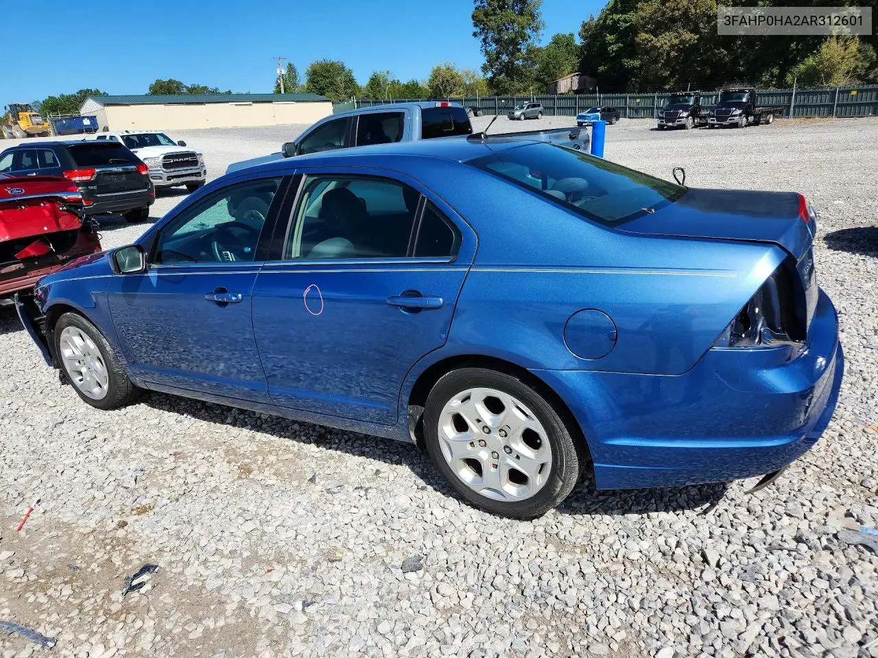 2010 FORD FUSION VIN 3FAHP0HA2AR312601 — фото 2