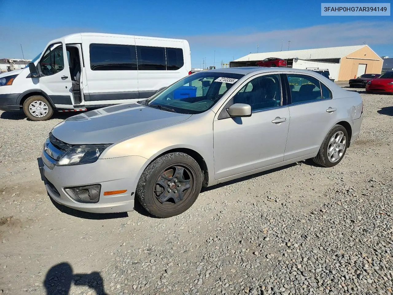 FORD FUSION 2010, VIN 3FAHP0HG7AR394149