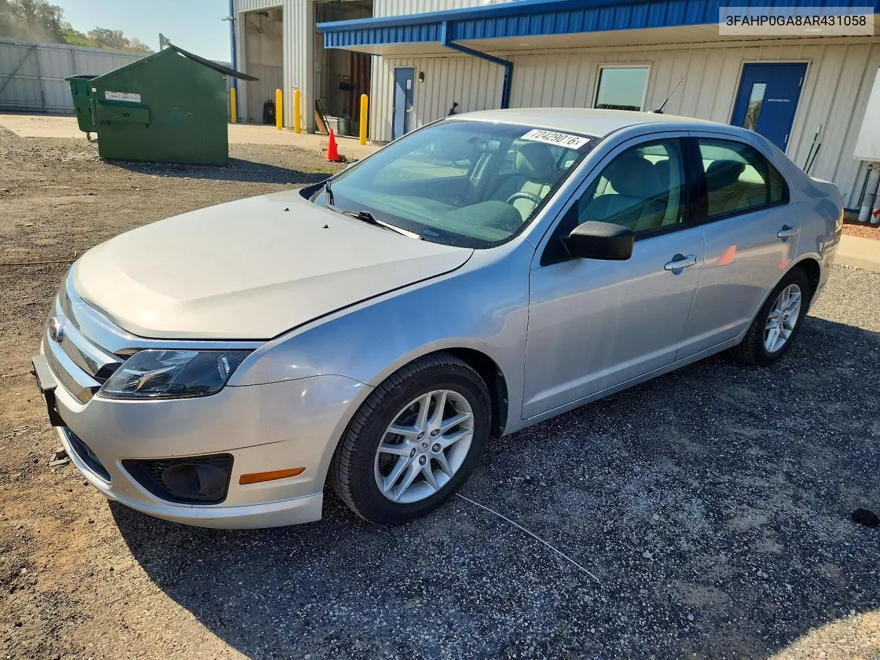 FORD FUSION 2010, VIN 3FAHP0GA8AR431058