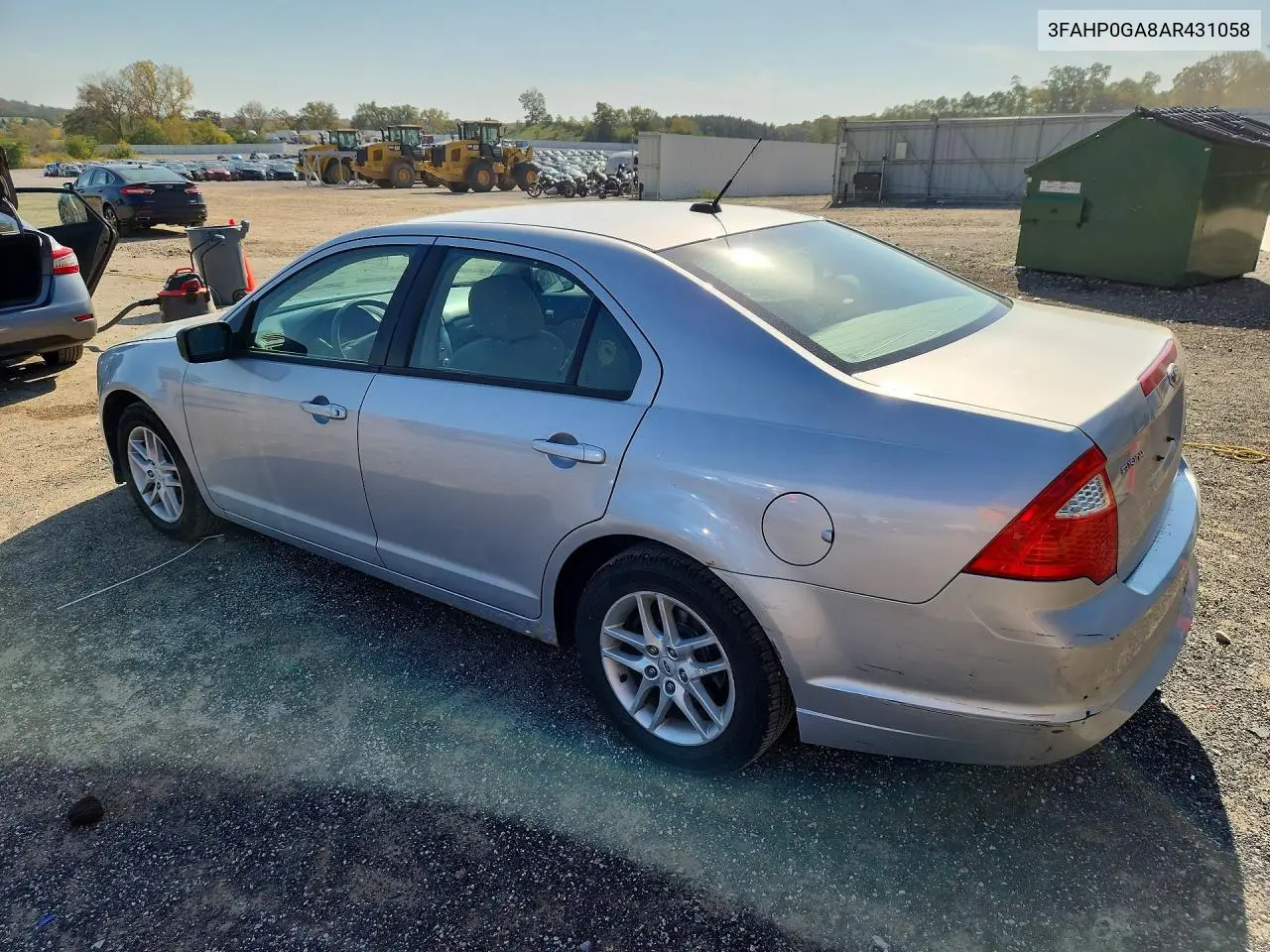 2010 FORD FUSION VIN 3FAHP0GA8AR431058 — фото 2