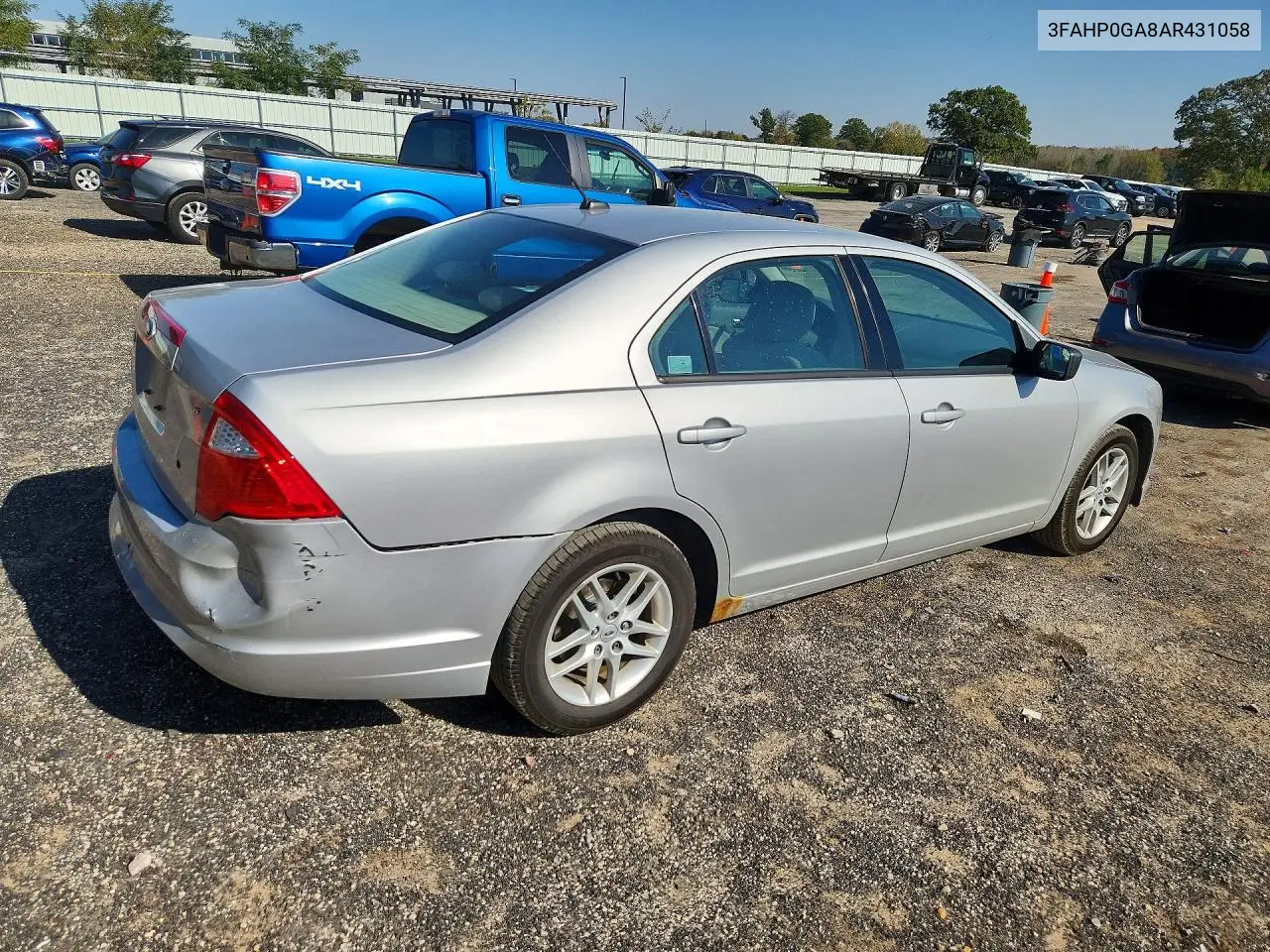 2010 FORD FUSION VIN 3FAHP0GA8AR431058 — фото 3
