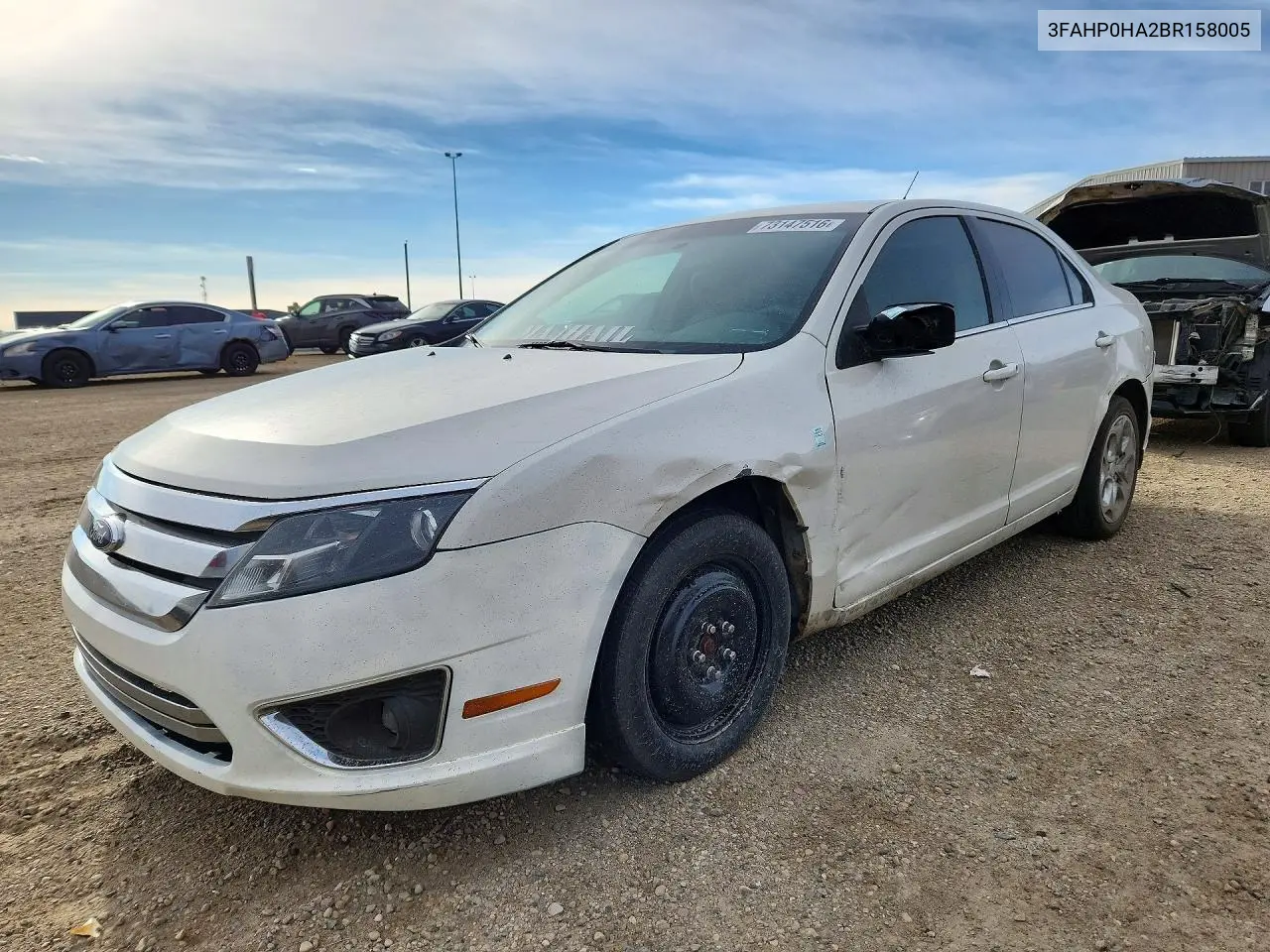 FORD FUSION 2011, VIN 3FAHP0HA2BR158005