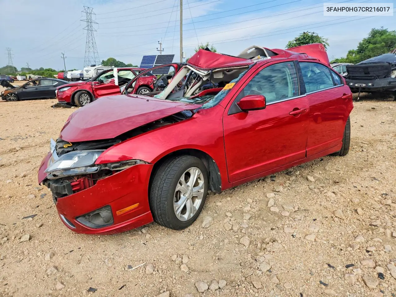 FORD FUSION 2012, VIN 3FAHP0HG7CR216017