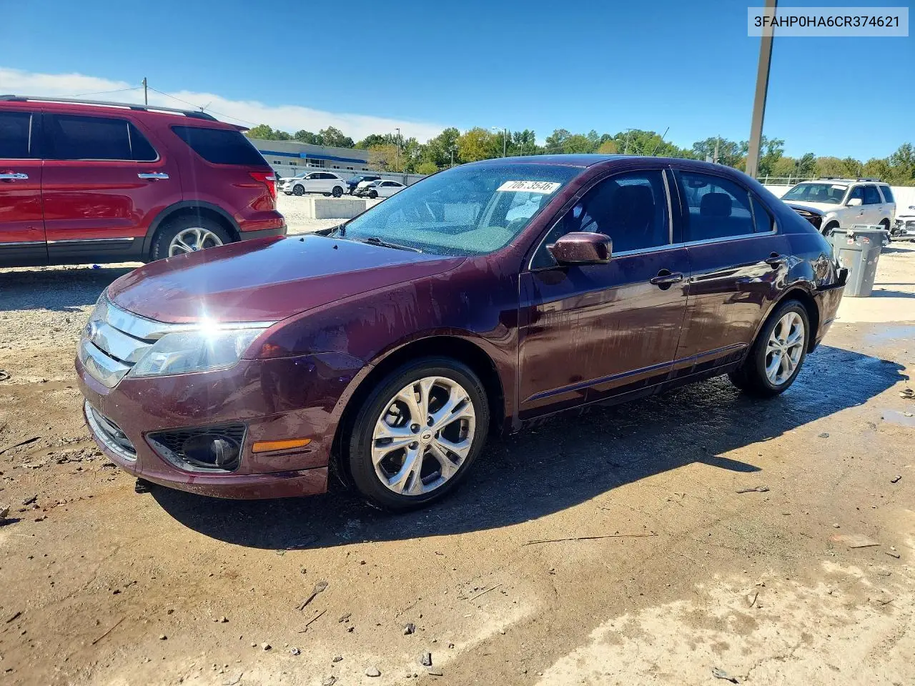 FORD FUSION 2012, VIN 3FAHP0HA6CR374621