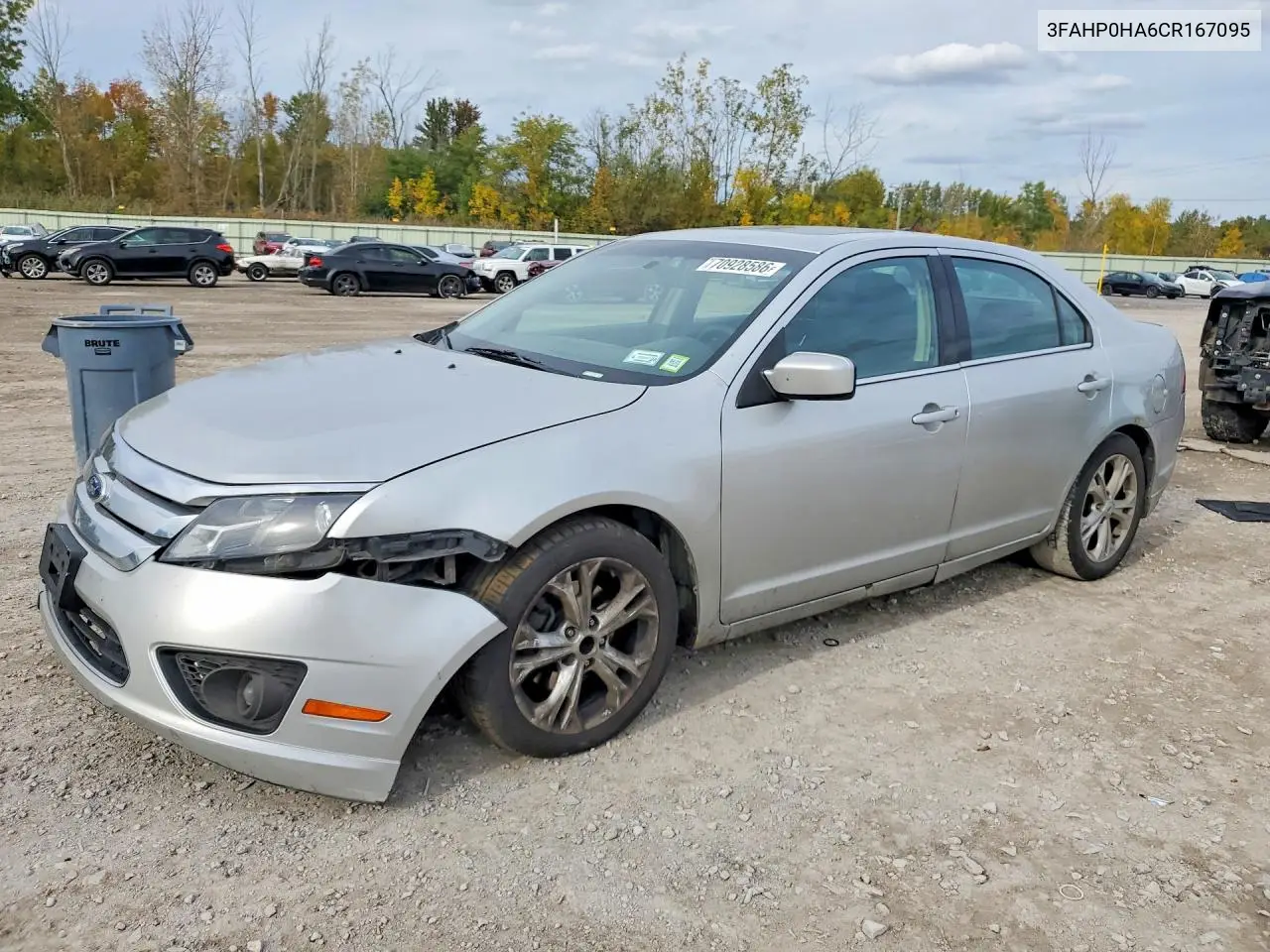 FORD FUSION 2012, VIN 3FAHP0HA6CR167095