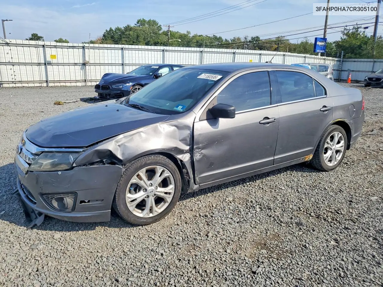 FORD FUSION 2012, VIN 3FAHP0HA7CR305100