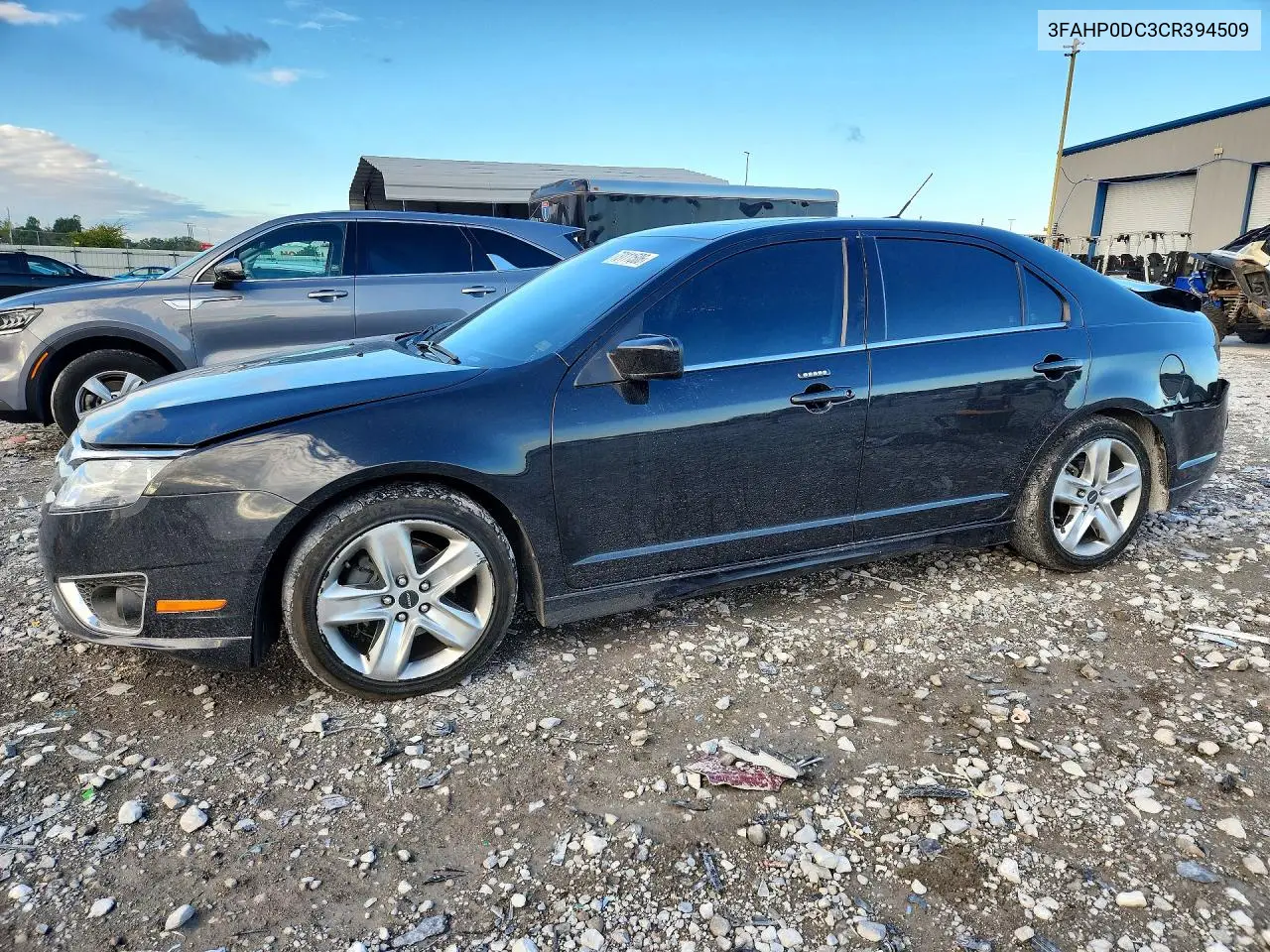 FORD FUSION 2012, VIN 3FAHP0DC3CR394509