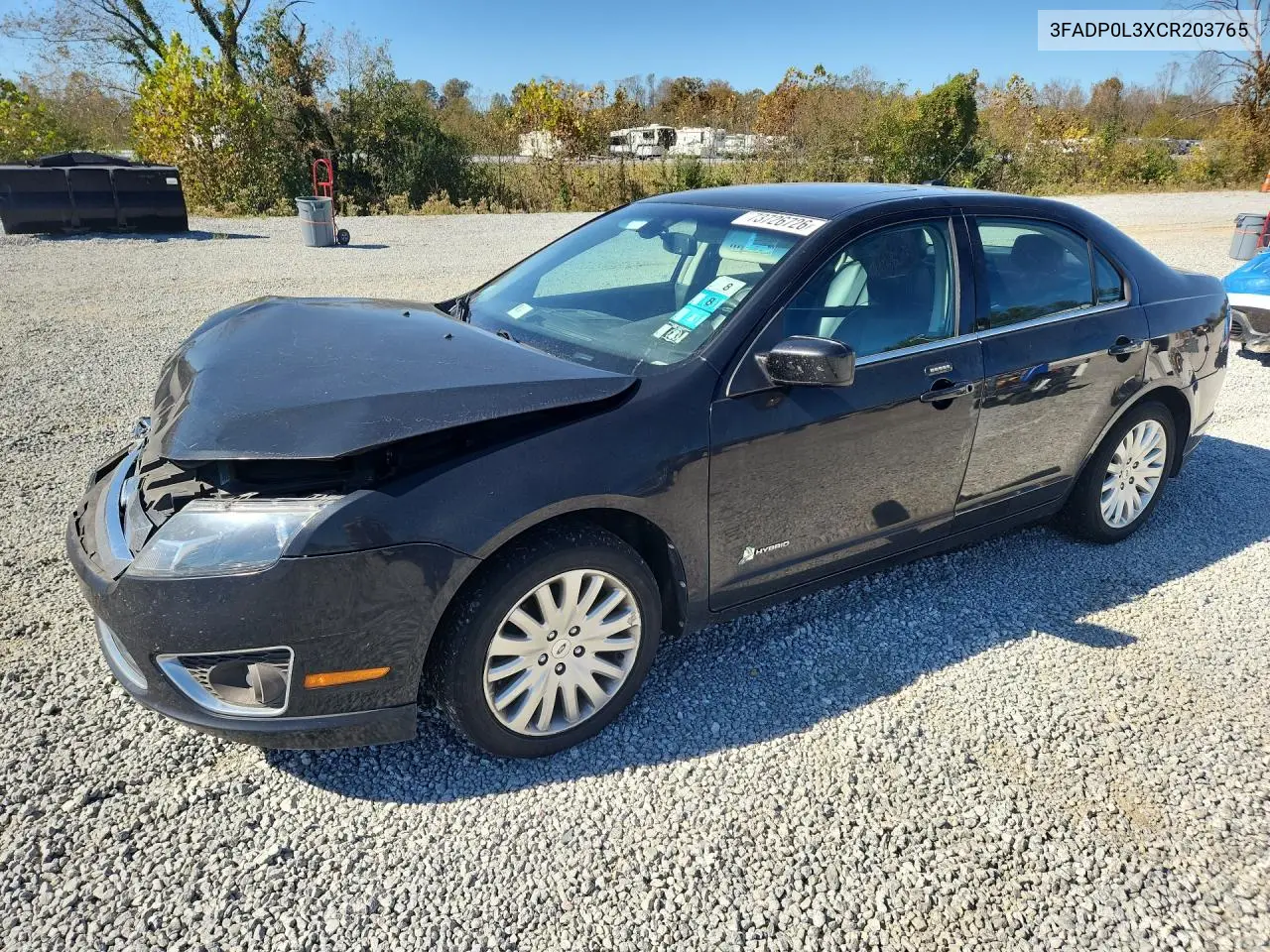FORD FUSION 2012, VIN 3FADP0L3XCR203765
