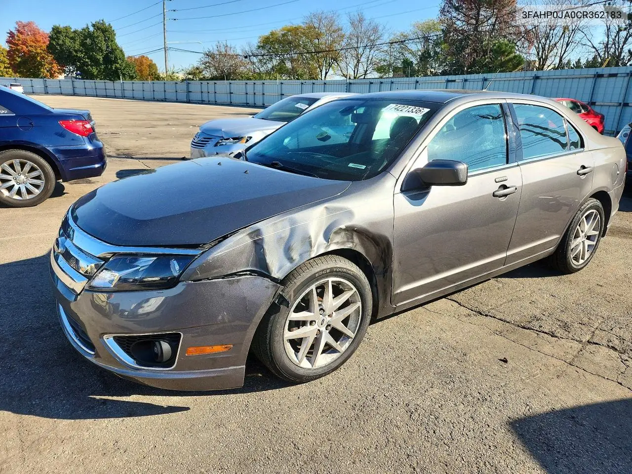 FORD FUSION 2012, VIN 3FAHP0JA0CR362183