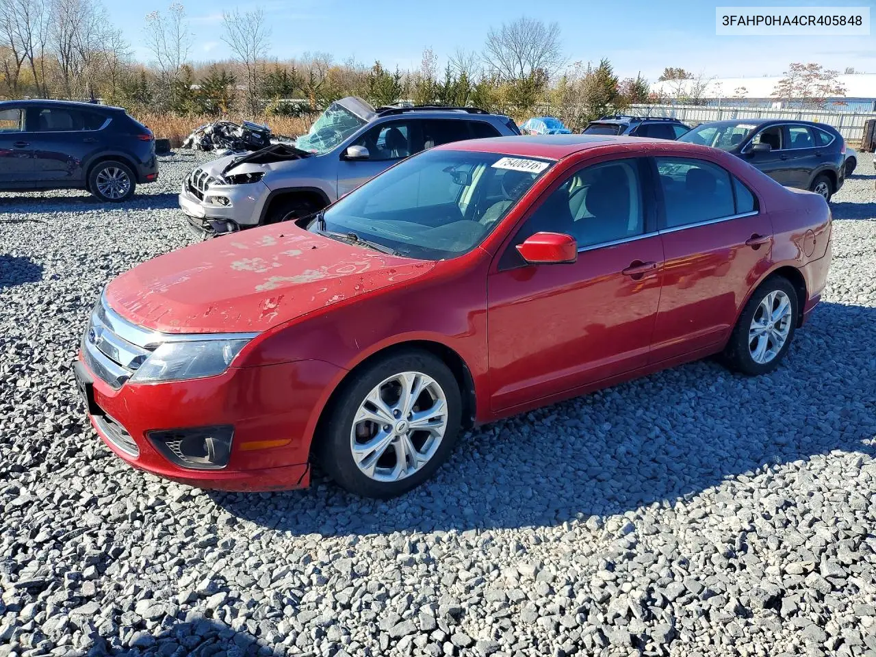 FORD FUSION 2012, VIN 3FAHP0HA4CR405848