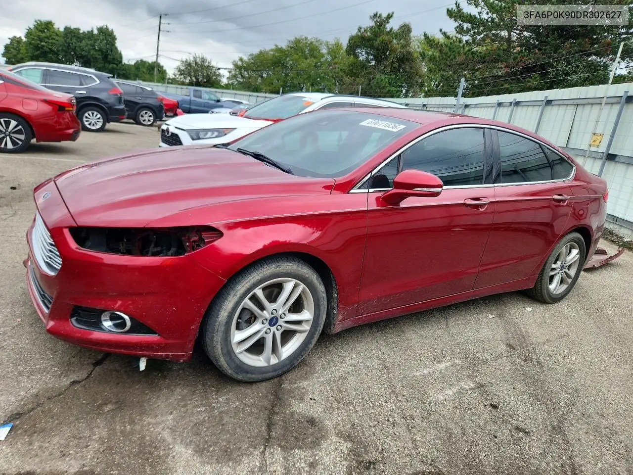 FORD FUSION 2013, VIN 3FA6P0K90DR302627