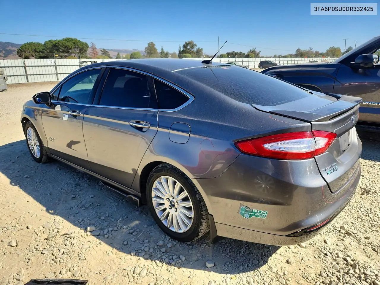 2013 FORD FUSION VIN 3FA6P0SU0DR332425 — фото 2