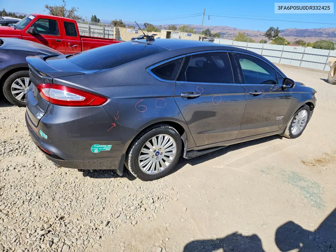 2013 FORD FUSION VIN 3FA6P0SU0DR332425 — фото 3