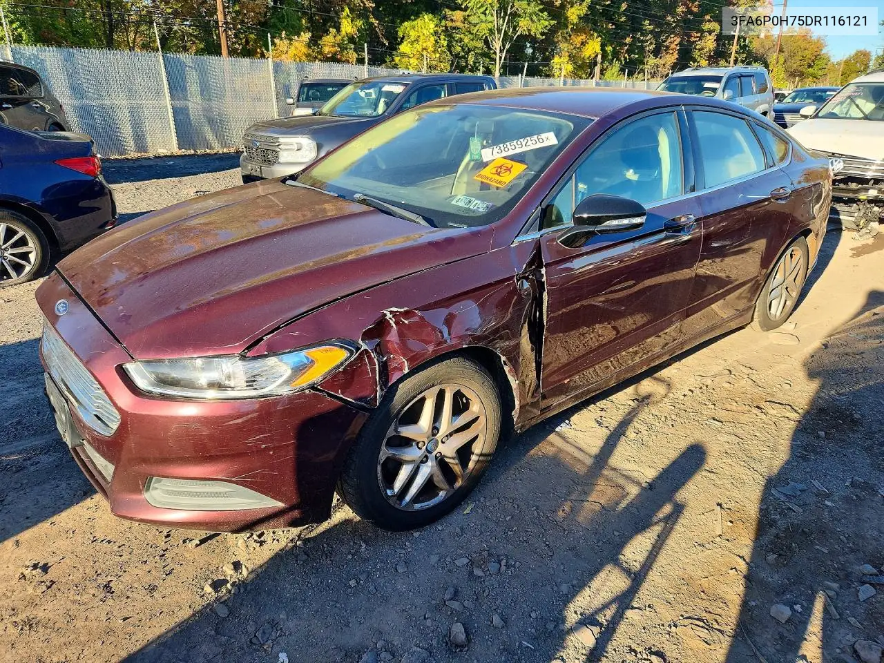 FORD FUSION 2013, VIN 3FA6P0H75DR116121