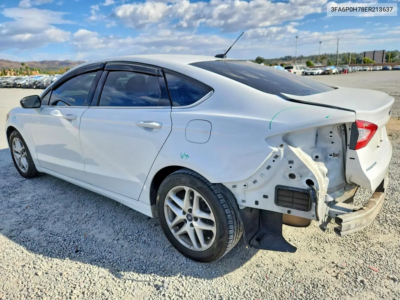 2014 FORD FUSION VIN 3FA6P0H78ER213637 — фото 2