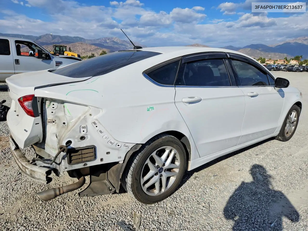 2014 FORD FUSION VIN 3FA6P0H78ER213637 — фото 3