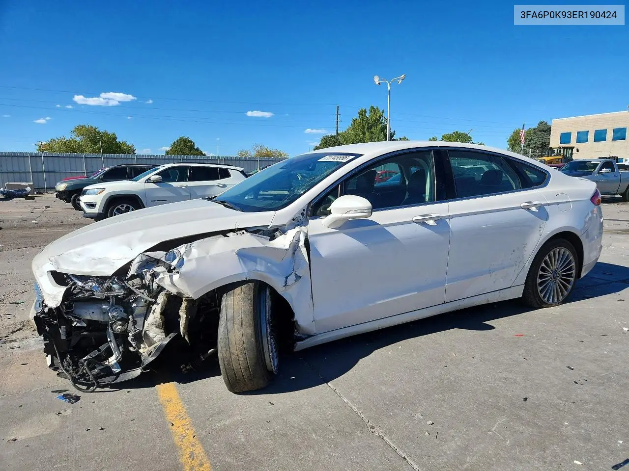 FORD FUSION 2014, VIN 3FA6P0K93ER190424