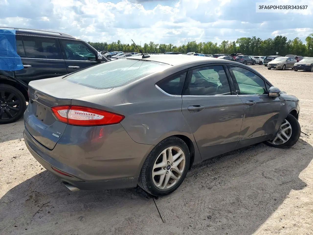 2014 FORD FUSION VIN 3FA6P0HD3ER343637 — фото 3