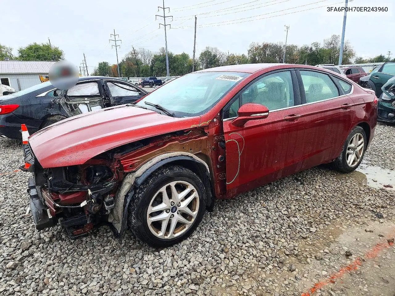 FORD FUSION 2014, VIN 3FA6P0H70ER243960