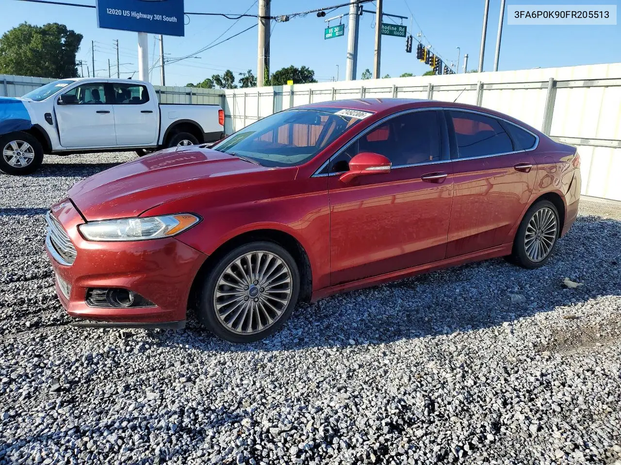 FORD FUSION 2015, VIN 3FA6P0K90FR205513