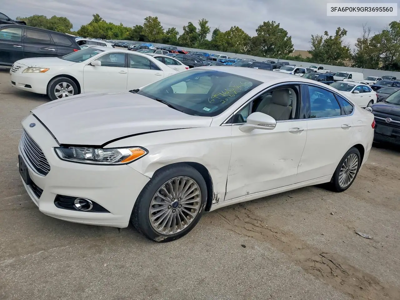 FORD FUSION 2016, VIN 3FA6P0K92GR369556