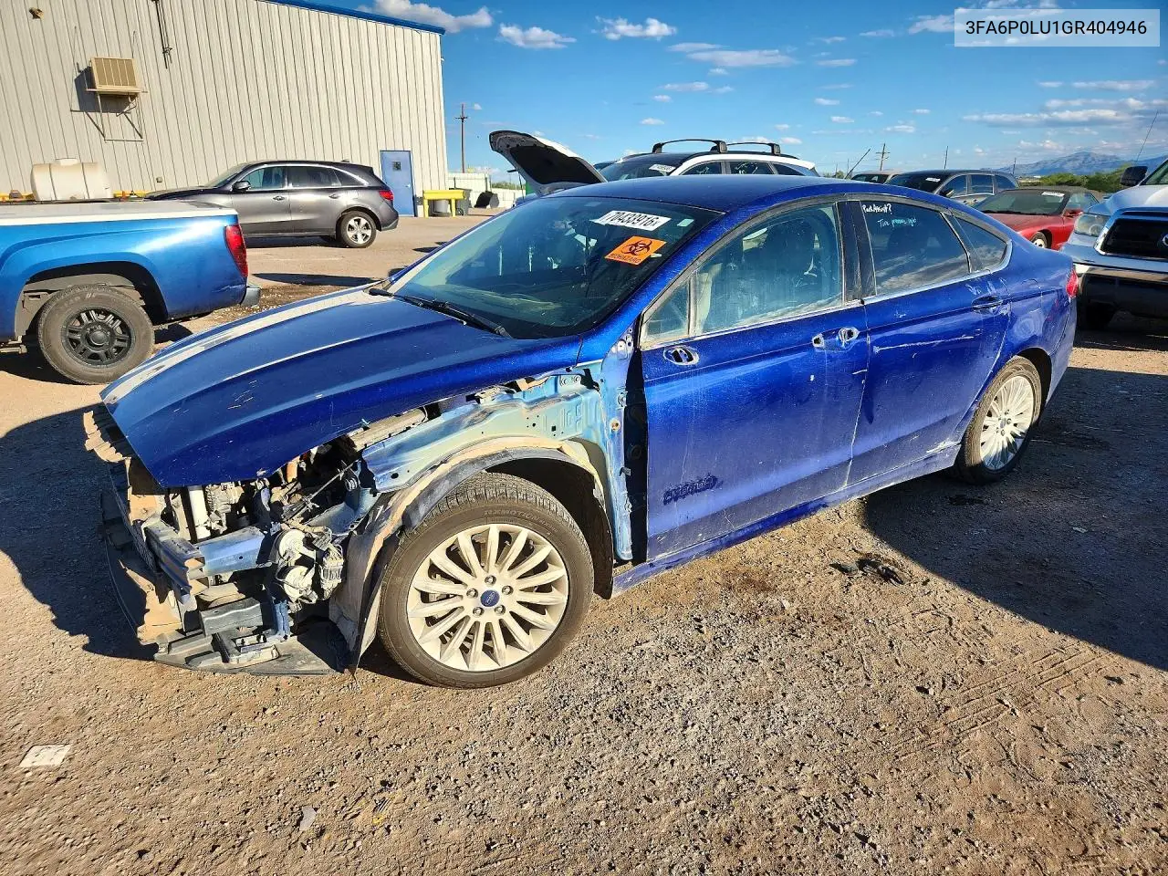 FORD FUSION 2016, VIN 3FA6P0LU1GR404946