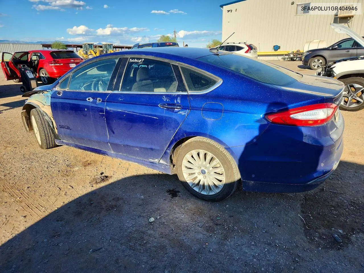 2016 FORD FUSION VIN 3FA6P0LU1GR404946 — фото 2