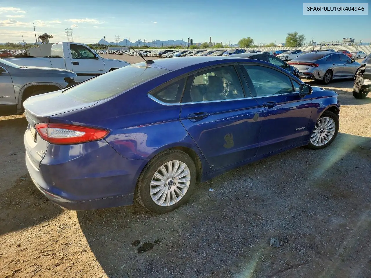 2016 FORD FUSION VIN 3FA6P0LU1GR404946 — фото 3