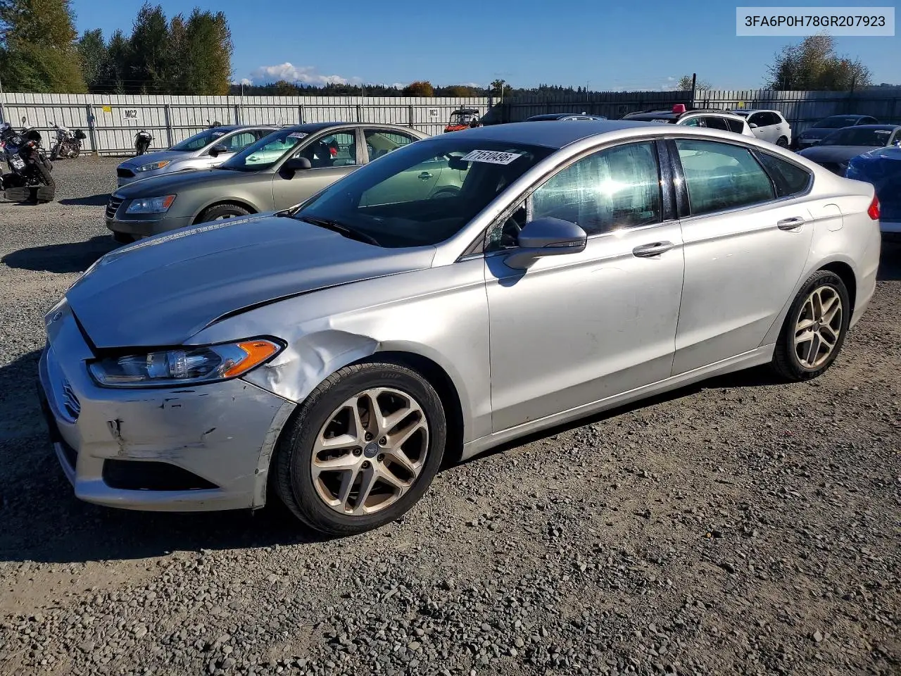 FORD FUSION 2016, VIN 3FA6P0H78GR207923