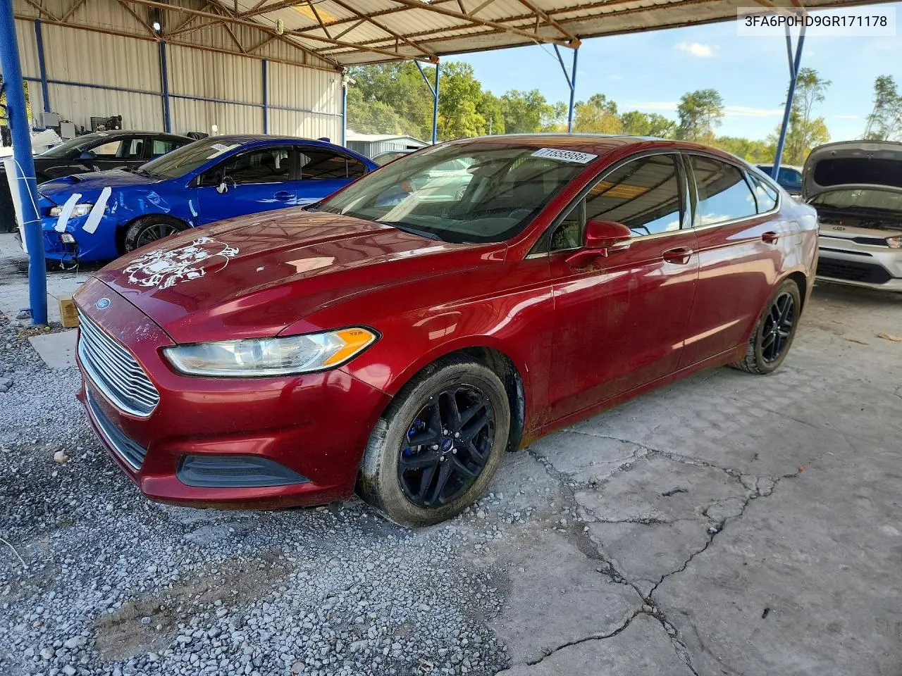 FORD FUSION 2016, VIN 3FA6P0HD9GR171178