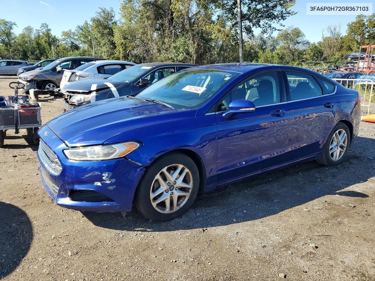 FORD FUSION 2016, VIN 3FA6P0H72GR367103