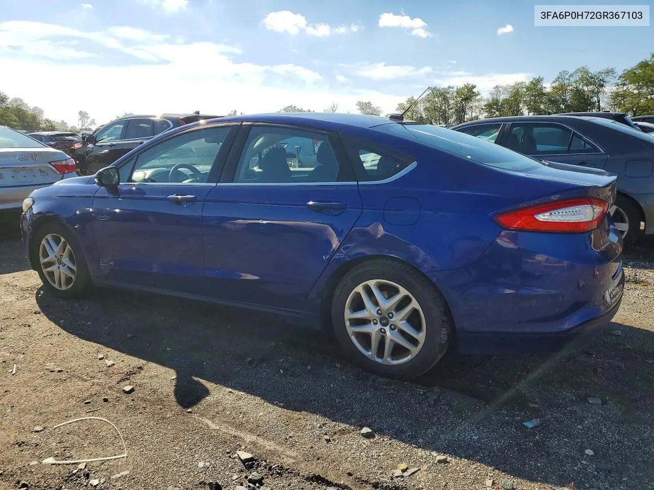 2016 FORD FUSION VIN 3FA6P0H72GR367103 — фото 2