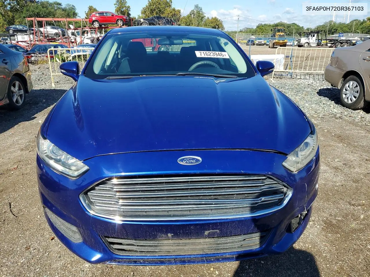 2016 FORD FUSION VIN 3FA6P0H72GR367103 — фото 5