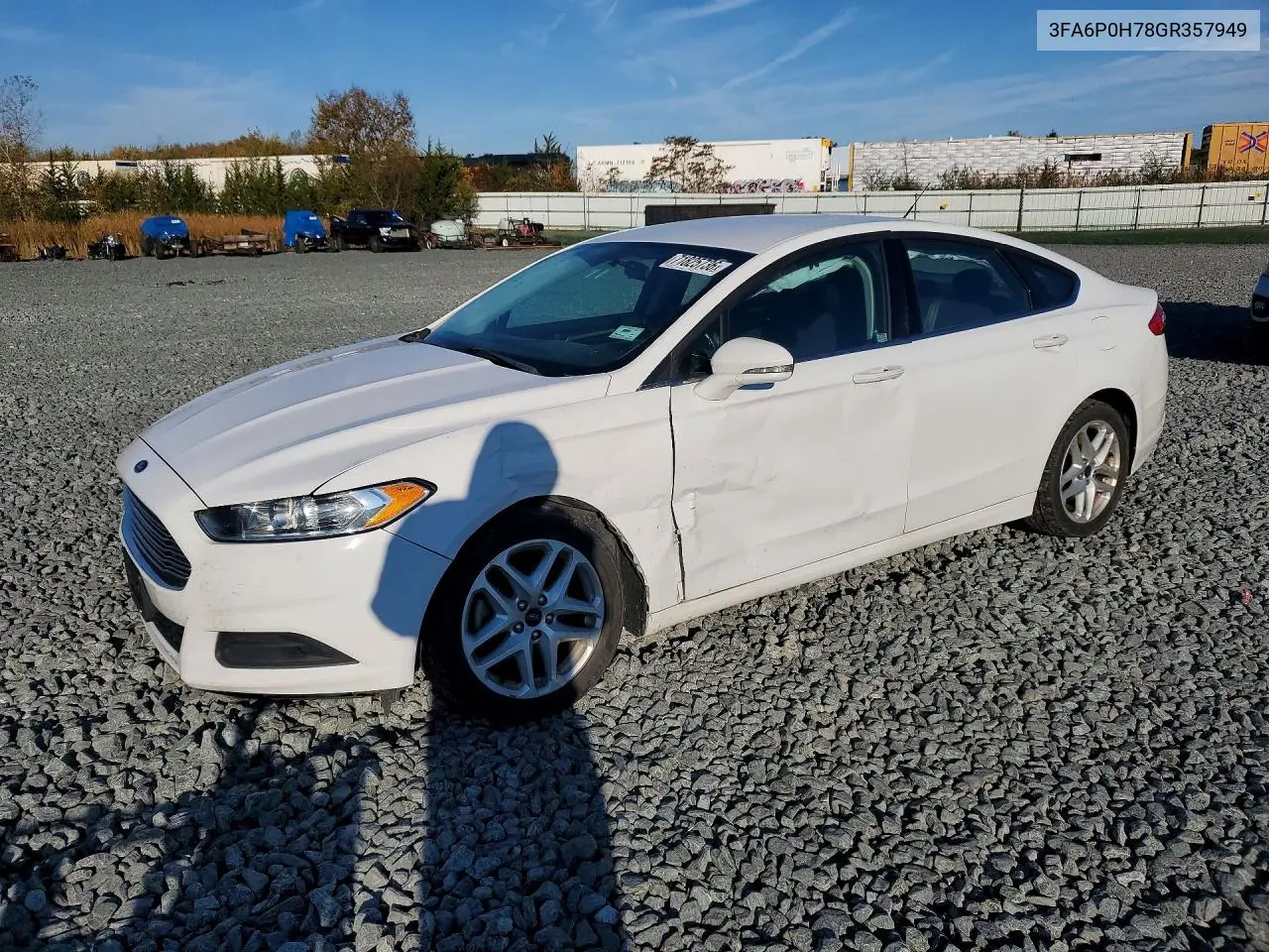 FORD FUSION 2016, VIN 3FA6P0H78GR357949