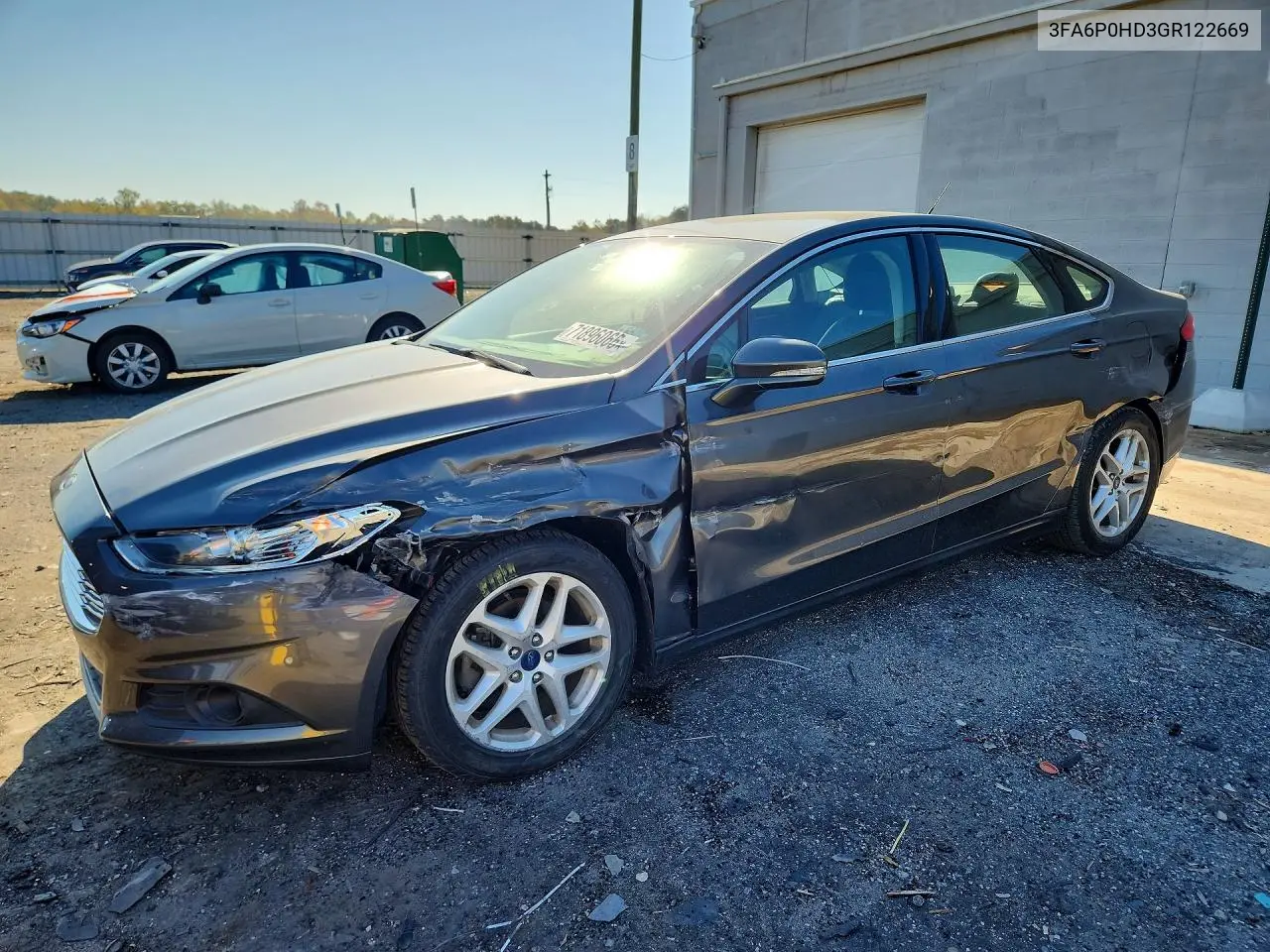 FORD FUSION 2016, VIN 3FA6P0HD3GR122669