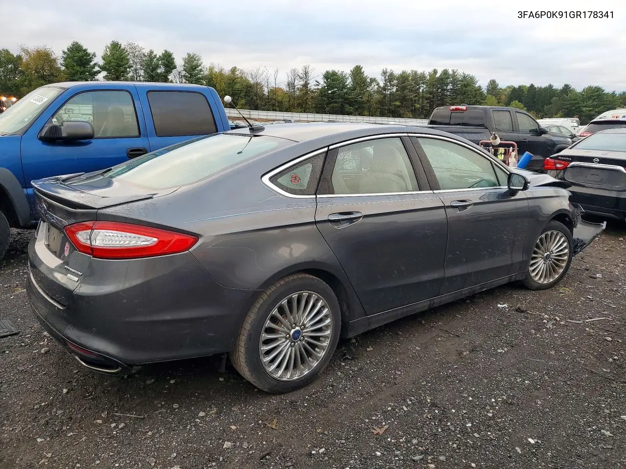 2016 FORD FUSION VIN 3FA6P0K91GR178341 — фото 3