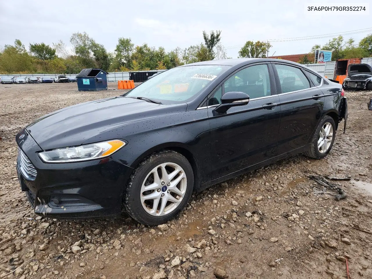 FORD FUSION 2016, VIN 3FA6P0H79GR352274