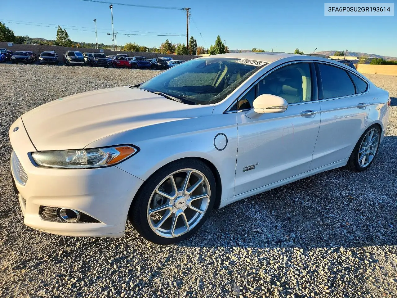 FORD FUSION 2016, VIN 3FA6P0SU2GR193614