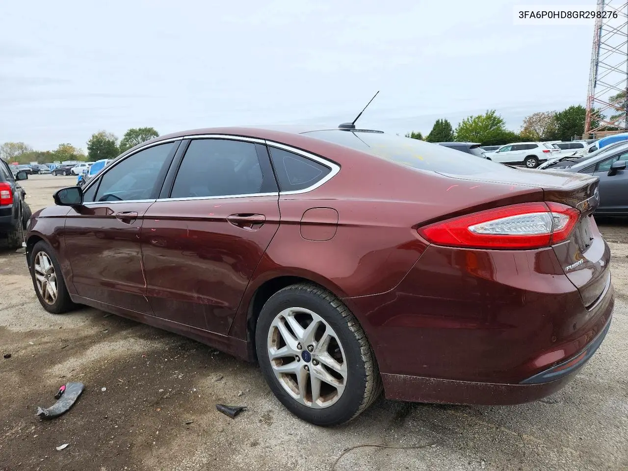 FORD FUSION 2016, VIN 3FA6P0HD8GR298276