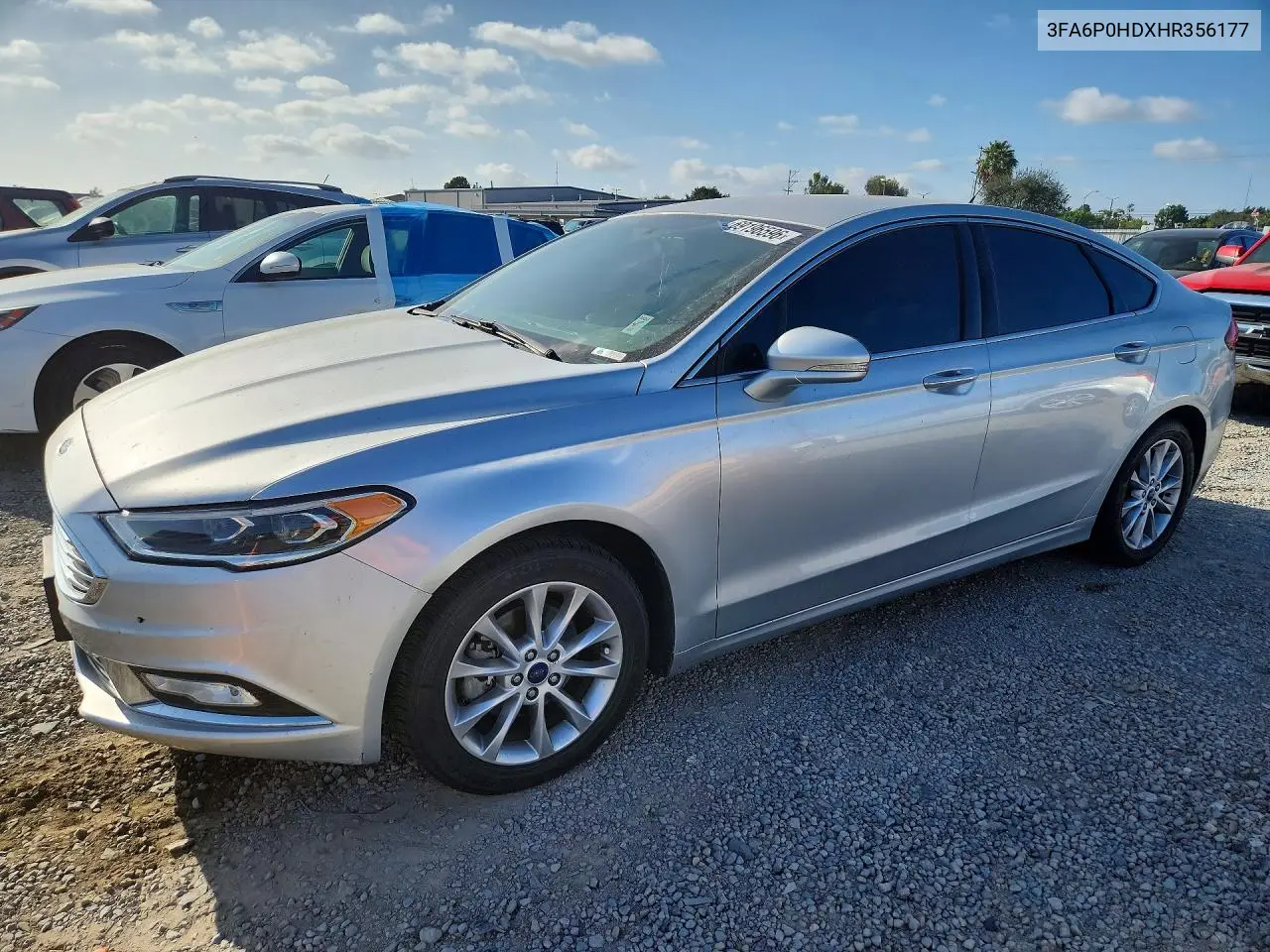 FORD FUSION 2017, VIN 3FA6P0HDXHR356177
