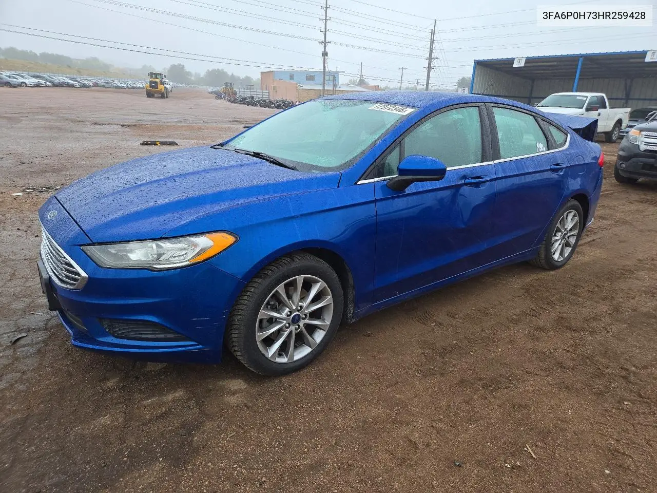 FORD FUSION 2017, VIN 3FA6P0H73HR259428