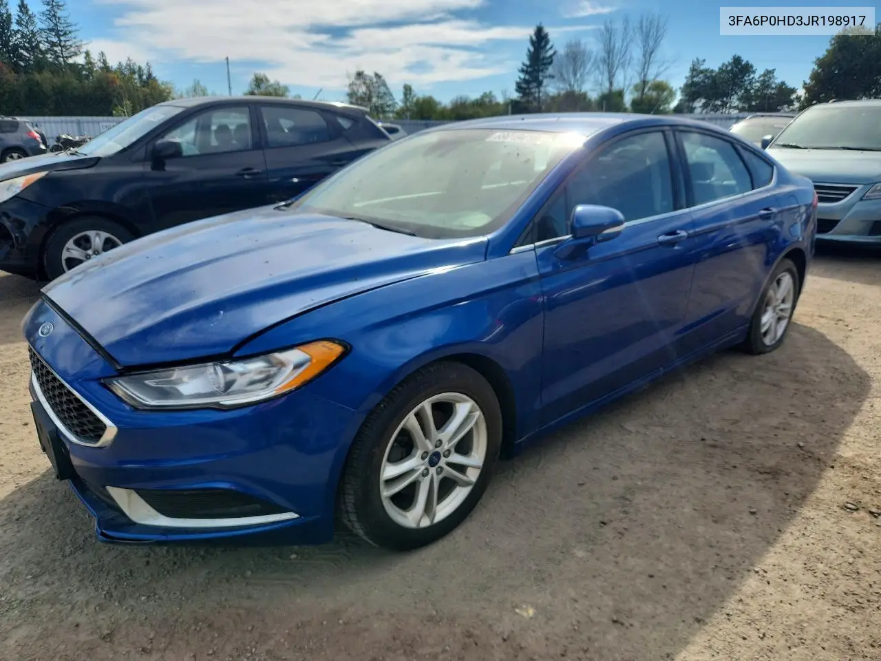 FORD FUSION 2018, VIN 3FA6P0HD3JR198917