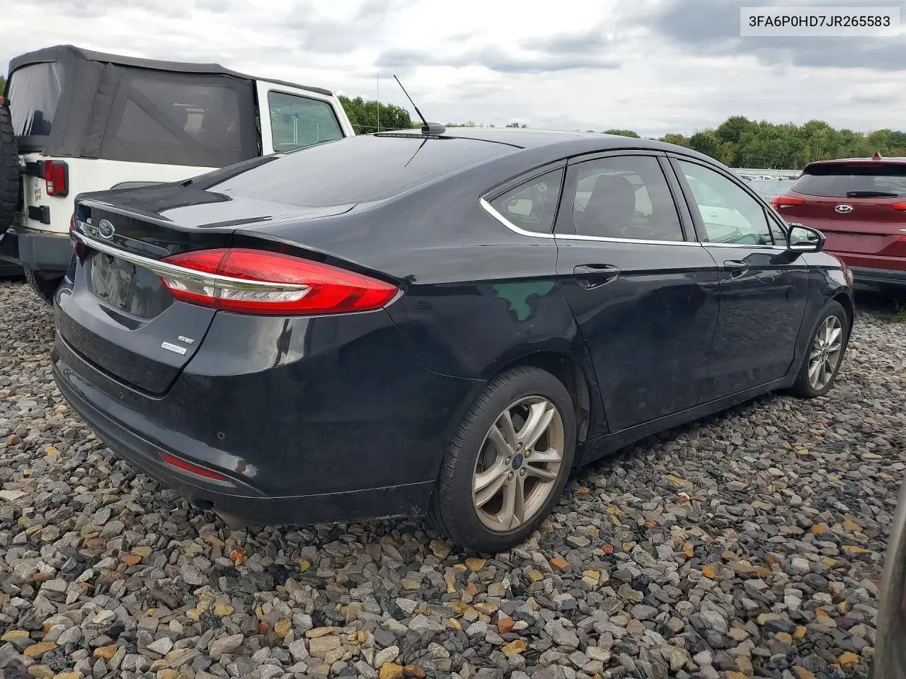 2018 FORD FUSION VIN 3FA6P0HD7JR265583 — фото 3