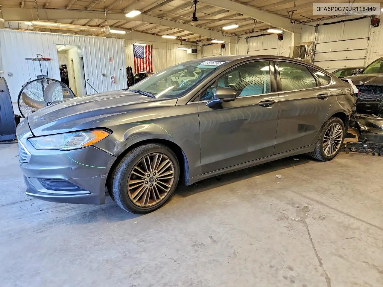 FORD FUSION 2018, VIN 3FA6P0G79JR118449