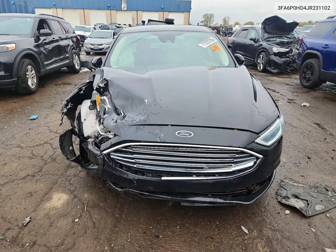 2018 FORD FUSION VIN 3FA6P0HD4JR231102 — фото 5