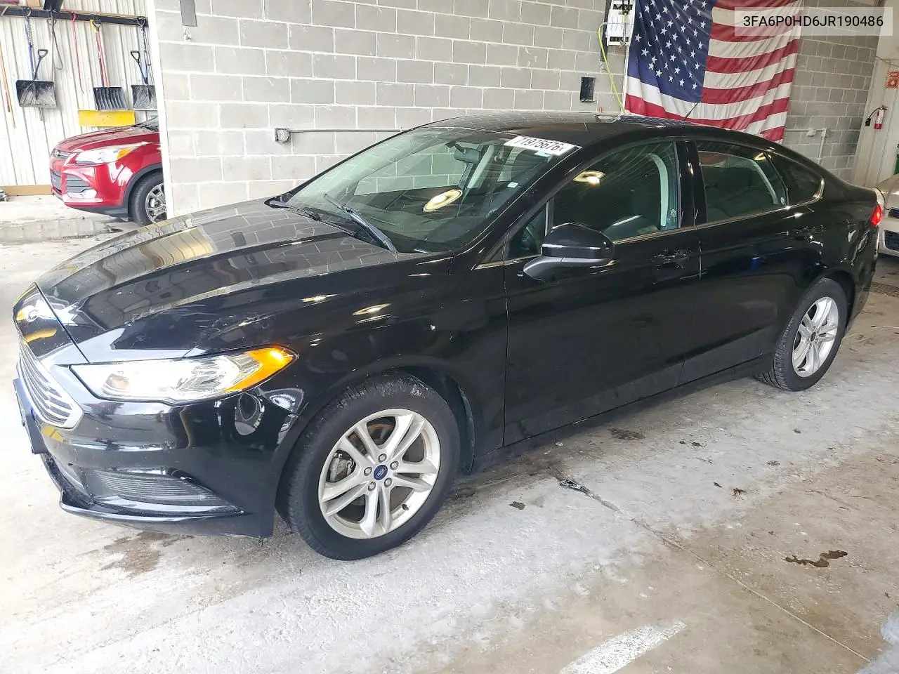 FORD FUSION 2018, VIN 3FA6P0HD6JR190486